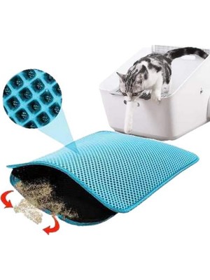 Bypet Kedi Tuvaleti Önü Elekli Kedi Kumu Paspası 60 x 40 cm