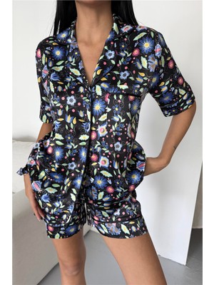 Coccolarsi Colori Del Mondo Saten Kısa Pijama Takımı CDM2250