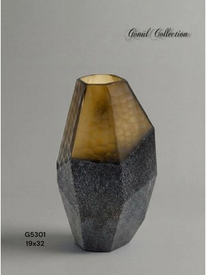 Gönül Mutfak Dekoratif Kahverengi Cam Vazo 19X32 cm