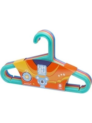 Calperia Renkli Plastik Çocuk Askıları, 8 Adet Slim Elbise Askısı