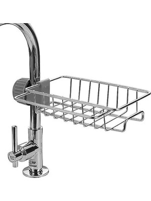 Calperia Musluk Üstü Depolama Rafı - Paslanmaz Çelik, Ayarlanabilir