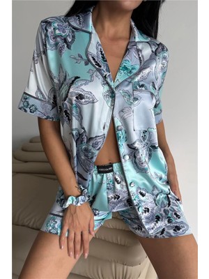 Coccolarsi Colori Del Mondo Saten Kısa Pijama Takımı CDM2136