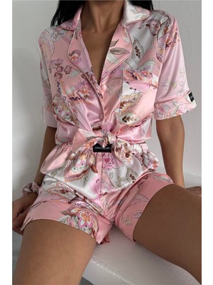 Coccolarsi Colori Del Mondo Saten Kısa Pijama Takımı CDM2137