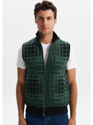 Ar-ma Erkek Dik Yaka Yelek Slim Fit 3 İplik Şardonlu %70 Pamuk %30 Polyester Desenli Baskısız Cepli Y6SSO9490