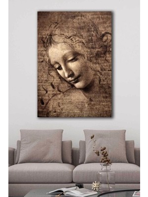Şehzat La Scapigliata - Leonardo Da Vinci Ünlü Ressamlar Kanvas Tablo