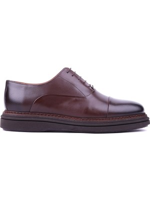 Shoetyle - Hakiki Deri Kahverengi Erkek Günlük Ayakkabı - 250-2035
