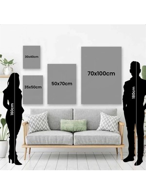 Şehzat Mavi Çiçekler Dekoratif Kanvas Duvar Tablosu Ev Ofis Hediyelik Tablo