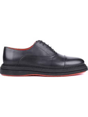 Shoetyle - Siyah Hakiki Deri Bağcıklı Erkek Klasik Ayakkabı 250-2035