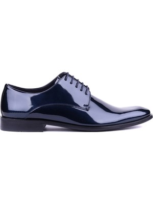 Shoetyle Shoetle - Hakiki Rugan Deri Lacivert Renk Klasik Erkek Ayakkabı - 900-4804