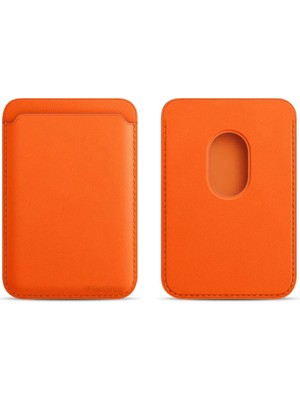 MMP Shop Iphone 17 / 17 Air / 17 Pro / 17 Pro Max Uyumlu Magsafe Cüzdan Kartlık Suni Deri Kartlık