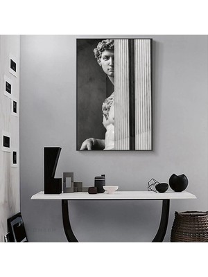 Şehzat Michelagelo Heykel Görünümlü Kanvas Tablo