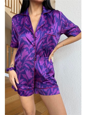 Coccolarsi Colori Del Mondo Saten Kısa Pijama Takımı CDM1506