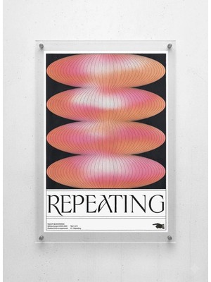 Lamazif Modern Soyut Gradient Duvar Tablosu – Pleksi Cam Arası Sanat Posteri – Repeating Abstract Art