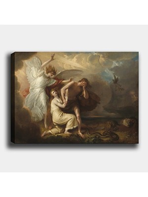 Şehzat Benjamin West-Adem ve Havva'nın Cennetten Kovulması, 1791 Kanvas Tablo SB-80221