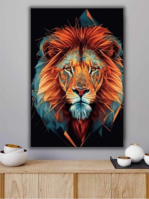 Şehzat Aslan Geometrik Desenli Dijital Baskı Kanvas Tablo