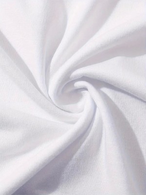 Infivento Baskılı Oversize Bisiklet Yaka T-Shirt - Beyaz