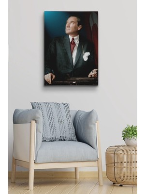 Şehzat Atatürk Kanvas Tablo Dekoratif Atatürk Portre Tablo 126