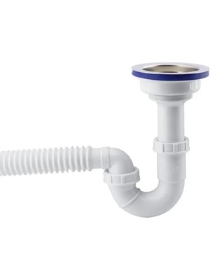 Calperia Körüklü Süzgeçli Işyeri Yemekhane Evye Sifonu - 15-35 cm