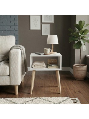 Seven Madame Home Pera Tek Katlı Yan Sehpa | Çok Amaçlı Kullanım | 45X30X63 cm