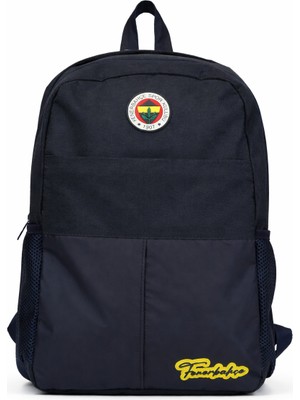 Fenerbahçe Lisanslı El Yazısı Logolu Lacivert Sırt Çantası - Laptop Bölmeli Su Itici Kumaşlı Okul Çantası