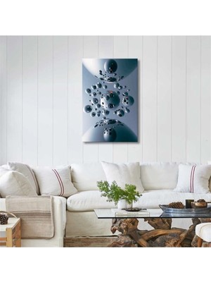 Şehzat Gümüş Uydular Sanatsal Baskı Kanvas Tablo