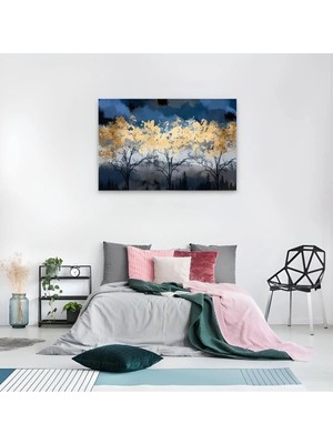 Şehzat Modern Soyut Altın Ağacı dekoratif Kanvas Duvar Tablo
