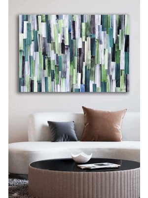 Şehzat Kanvas Tablo Baskılı Dekoratif Yağlıboya Soyut Renkler Doğrusal Ev Ofis Otel Dekor Hediyelik Tablo