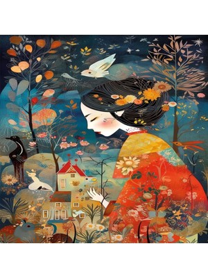 Senka Mey Ithalat® 20070 Puzzle 500 A Woman In A Red Kimono