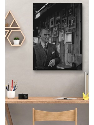 Şehzat Atatürk Kanvas Tablo Dekoratif Atatürk Portre Tablo 198