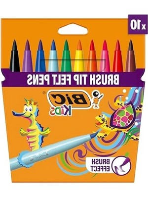 Calperia Fırça Uçlu Boya Kalemi Seti - 10 Renk, Yıkanabilir Su Bazlı, Esnek ve Yumuşak Uç