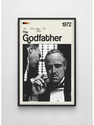Lamazif Siyah Çerçeveli Klasik Film Duvar Tablosu – The Godfather (1972) Don Vito Corleone Poster – Sinema & Vintage Dekor