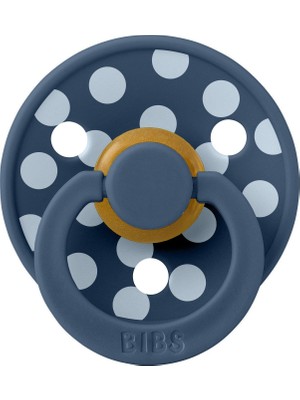 Bibs Studio Polka Big Kauçuk Emzik -Steel Babyblue