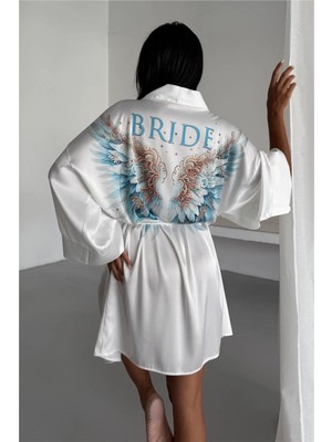 Coccolarsi Seraphina Bride Şifon Saten Kimono / Sabahlık