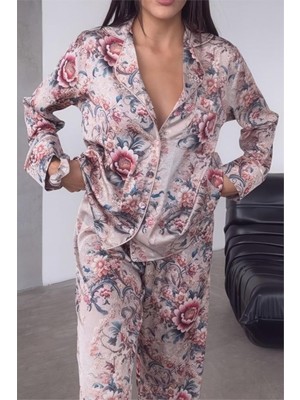 Coccolarsi Eleganza Sogno Saten Uzun Pijama Takımı CCR26