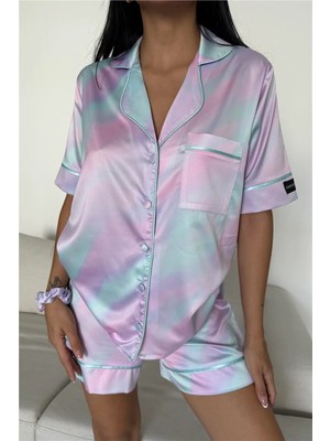 Coccolarsi Colori Del Mondo Saten Kısa Pijama Takımı CDM2374