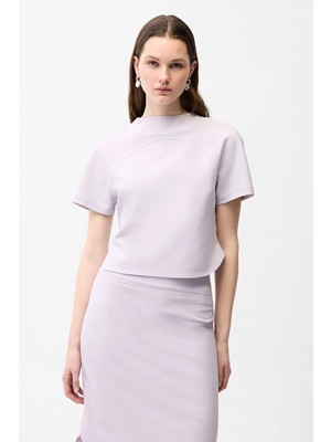 Adl Dik Yaka Bluz Lila 11546393000