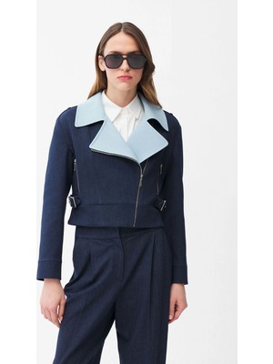 Adl Fermuar Detaylı Ceket Lacivert 11946153000