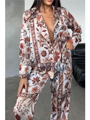 Coccolarsi Eleganza Sogno Saten Uzun Pijama Takımı CCR10