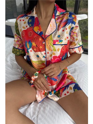 Coccolarsi Stagione Estiva Saten Kısa Pijama Takımı CSE3011