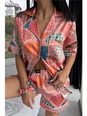 Coccolarsi Stagione Estiva Saten Kısa Pijama Takımı CSE3013