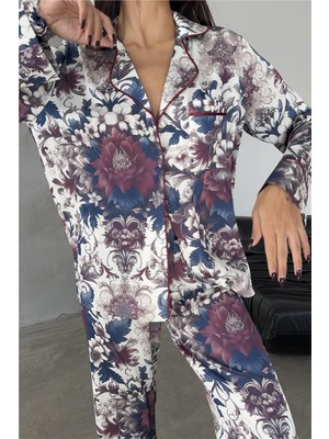 Coccolarsi Eleganza Sogno Saten Uzun Pijama Takımı CCR19