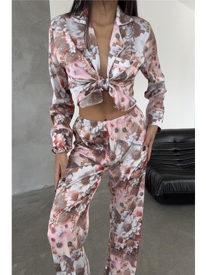 Coccolarsi Eleganza Sogno Saten Uzun Pijama Takımı CCR32