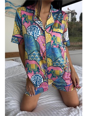 Coccolarsi Stagione Estiva Saten Kısa Pijama Takımı CSE3004