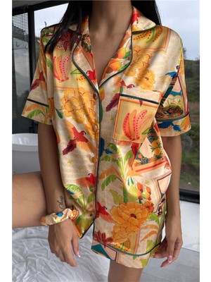 Coccolarsi Stagione Estiva Saten Kısa Pijama Takımı CSE3010