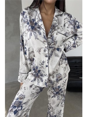 Coccolarsi Eleganza Sogno Saten Uzun Pijama Takımı CCR37