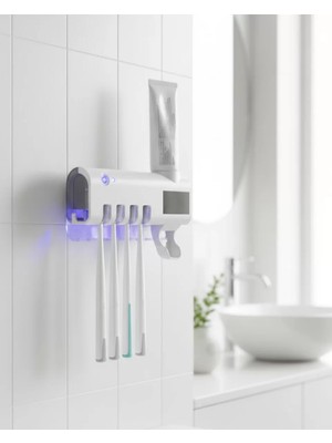 General Uv Sterilizasyonlu Duvara Monte Otomatik Diş Fırçası Tutucu