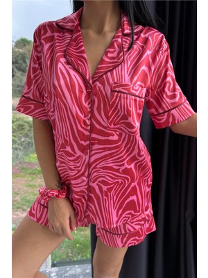 Coccolarsi Stagione Estiva Saten Kısa Pijama Takımı CSE3001