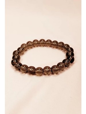 General Dumanlı Kuvars Doğal Taş Bileklik Kutulu