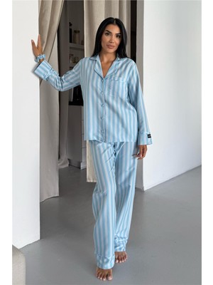 Coccolarsi Sottile Selvaggio Bebe Mavisi Uzun Pijama Takımı