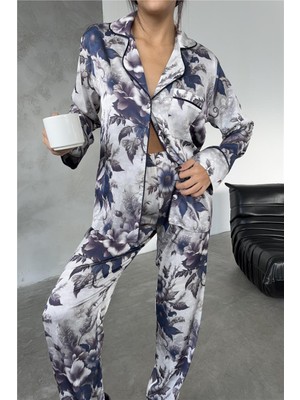 Coccolarsi Eleganza Sogno Saten Uzun Pijama Takımı CCR25